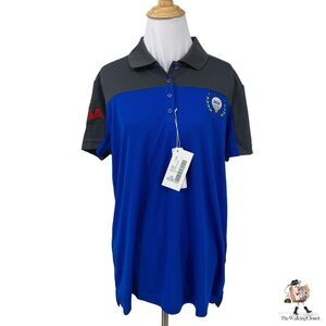 Core 365 Golf Polo Shirt Womens L Large Blue/Gray Tom Londen Golf Classic 2022